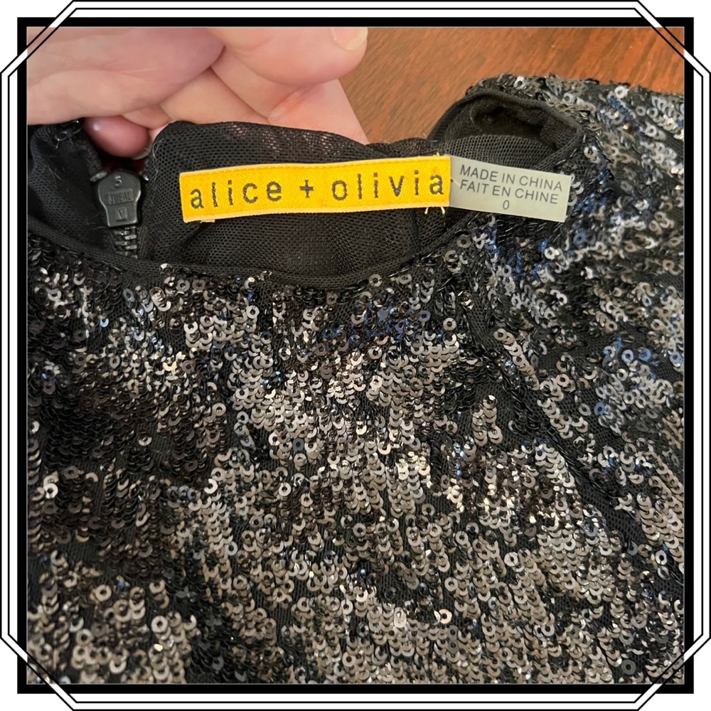 Alice and Olivia Nika Sequin Dress (EUC) - Picture 9 of 10